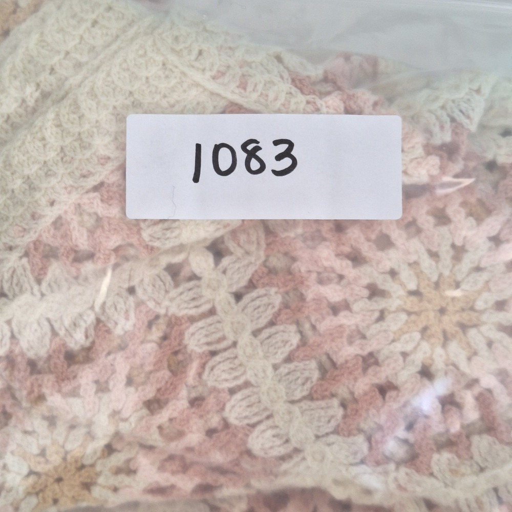 Womens Sweater XL Crochet Granny Square Cottagecore Indie Boho Hippie Festival - Picture 9 of 9